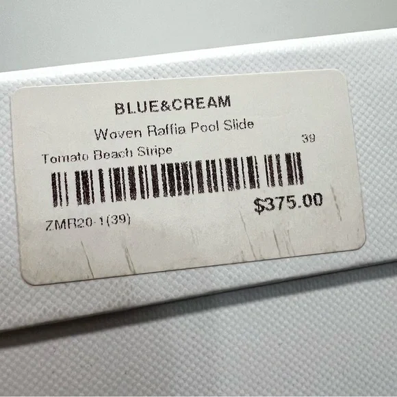 Zimmermann Beach Stripe Woven Raffia Pool Slides Red and Orange Sandals Women 39 - Picture 16 of 16